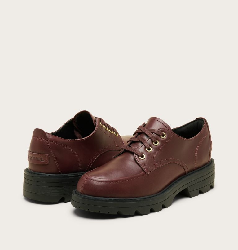 REVEL AVE DERBY Women's Shoe, Color: Redwood, Black, image 8