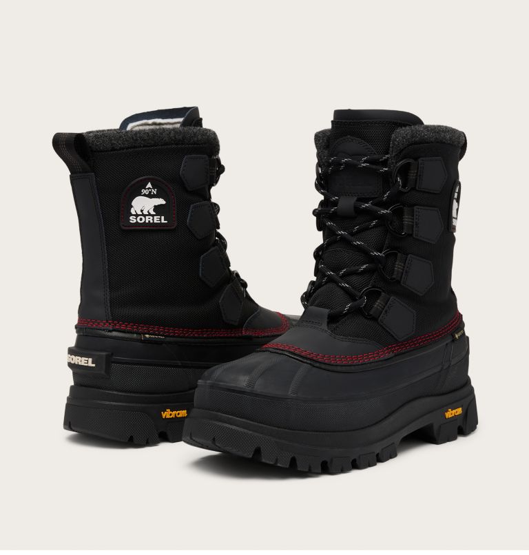 CARIBOU HORIZON GTX Men's Winter Boot, Color: Black, Bright Red, image 5