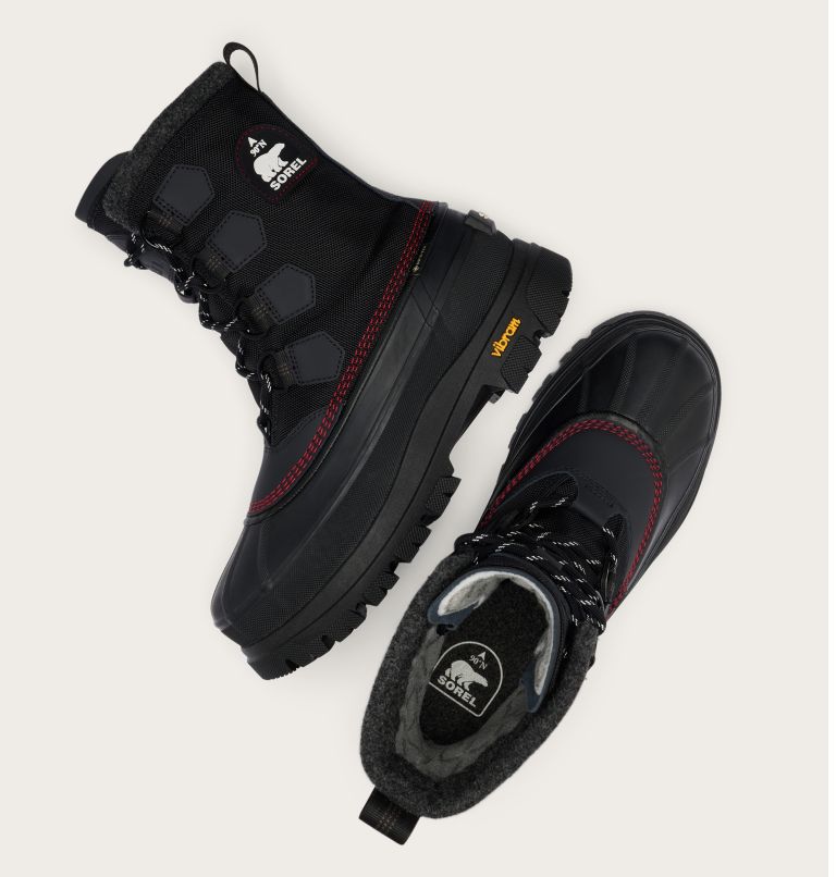 CARIBOU HORIZON GTX Men's Winter Boot, Color: Black, Bright Red, image 3