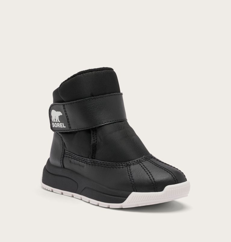 CHILDREN'S WHITNEY III STRAP MID Waterproof Boot, Color: Black, Sea Salt, image 6