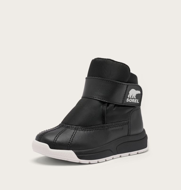 CHILDREN'S WHITNEY III STRAP MID Waterproof Boot, Color: Black, Sea Salt, image 7