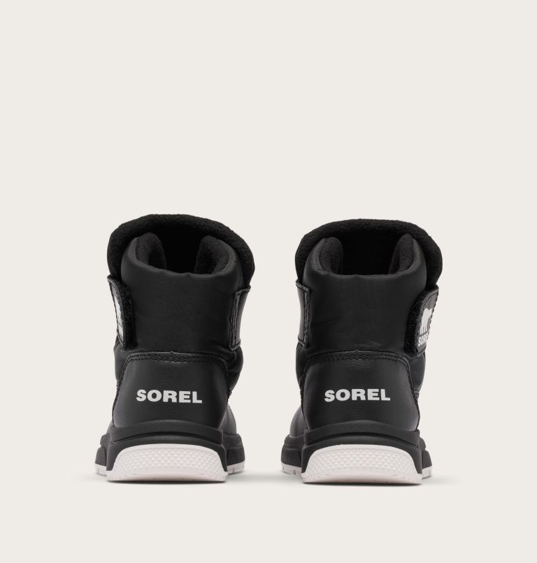 CHILDREN'S WHITNEY III STRAP MID Waterproof Boot, Color: Black, Sea Salt, image 2