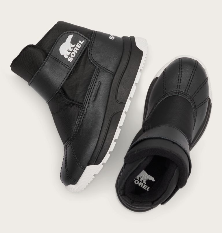 CHILDREN'S WHITNEY III STRAP MID Waterproof Boot, Color: Black, Sea Salt, image 4