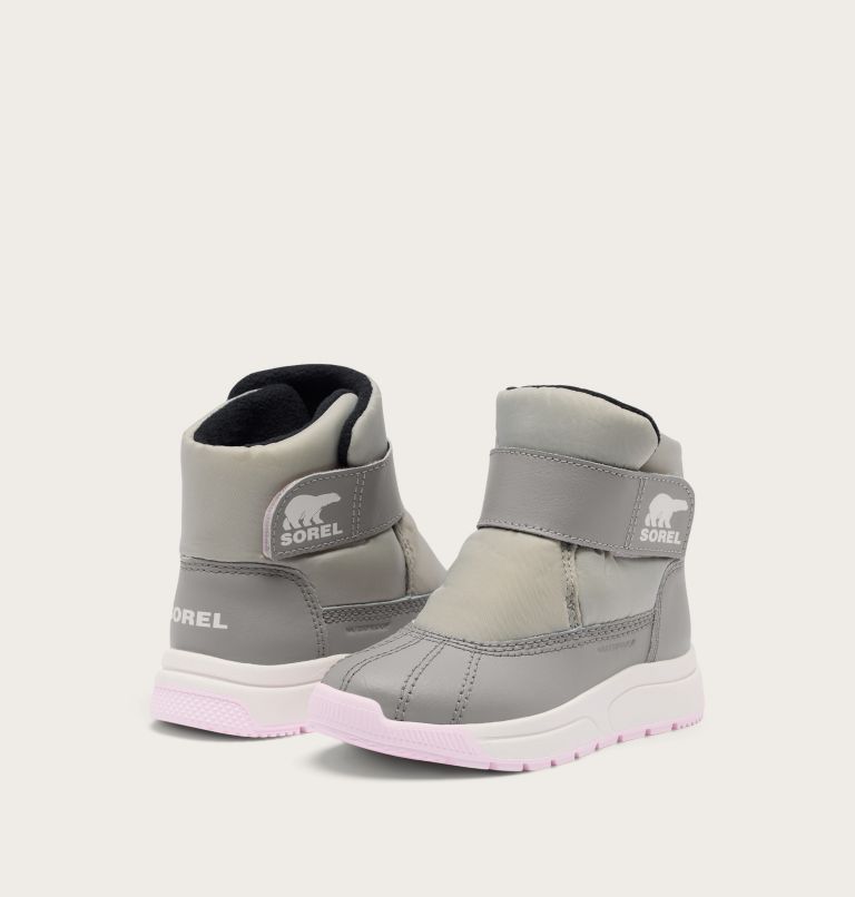 CHILDREN'S WHITNEY III STRAP MID Waterproof Boot, Color: Dove, Pink Dawn, image 8