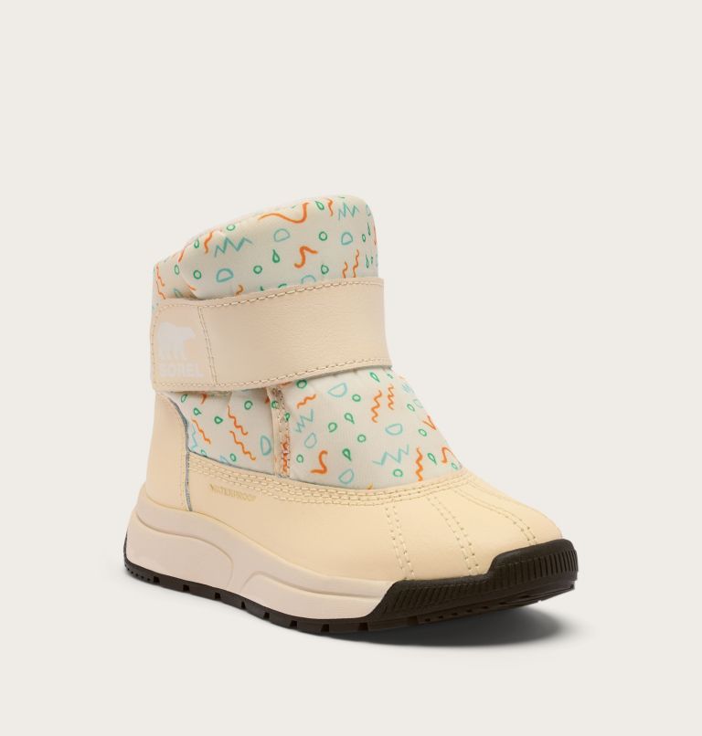 CHILDREN'S WHITNEY III STRAP MID Waterproof Boot, Color: Snow, Honey White, image 6