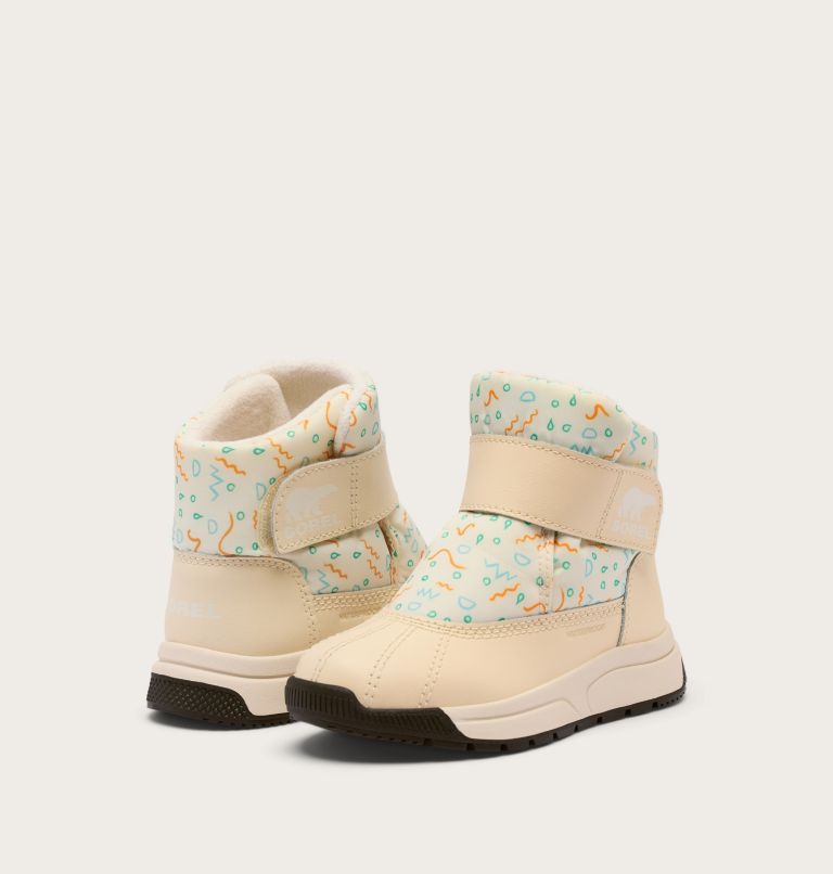 CHILDREN'S WHITNEY III STRAP MID Waterproof Boot, Color: Snow, Honey White, image 8