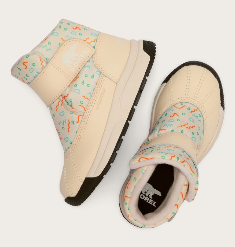 CHILDREN'S WHITNEY III STRAP MID Waterproof Boot, Color: Snow, Honey White, image 4