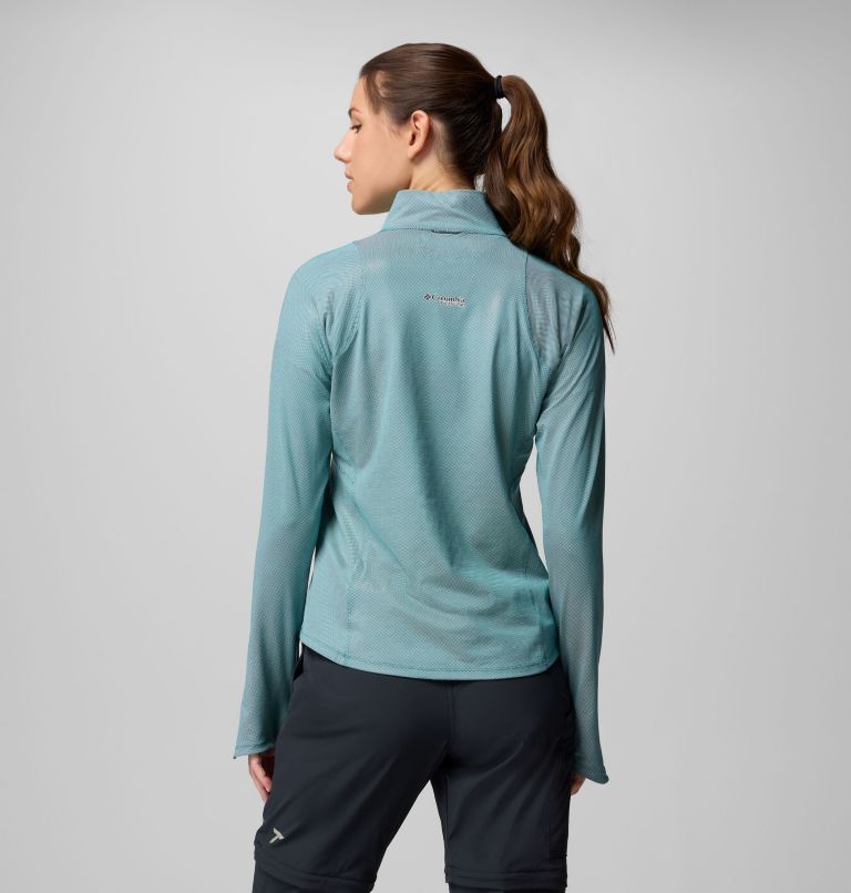Maglia tecnica con cerniera a metà lunghezza Summit Valley da donna, Color: River Blue, image 2