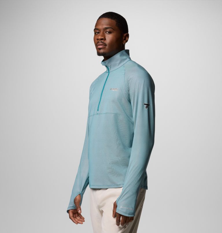 Men's Summit Valley Technical Half Zip, Color: River Blue, image 5