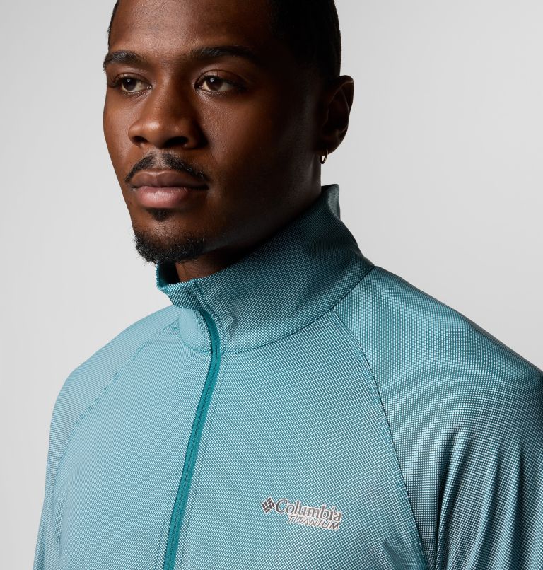 Men's Summit Valley Technical Half Zip, Color: River Blue, image 6