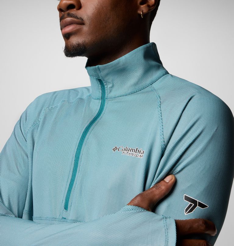 Men's Summit Valley Technical Half Zip, Color: River Blue, image 7