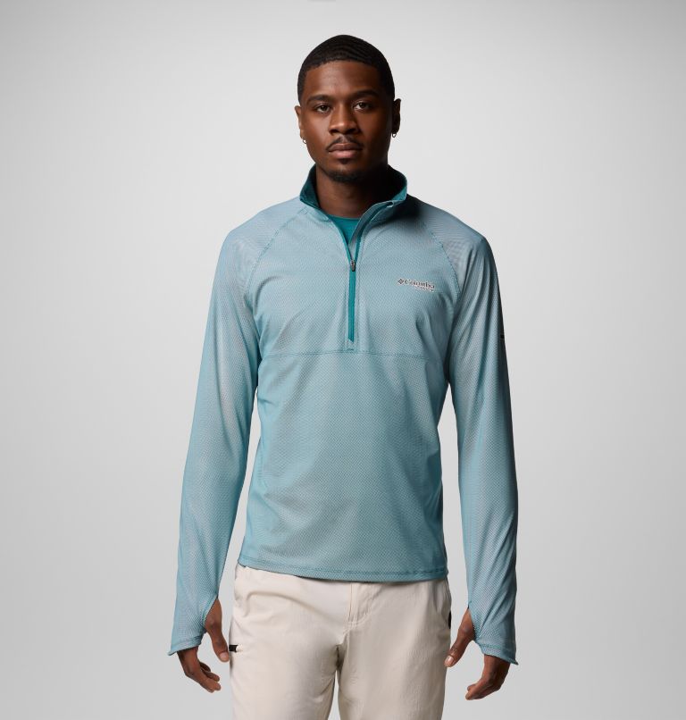 Men's Summit Valley Technical Half Zip, Color: River Blue, image 1