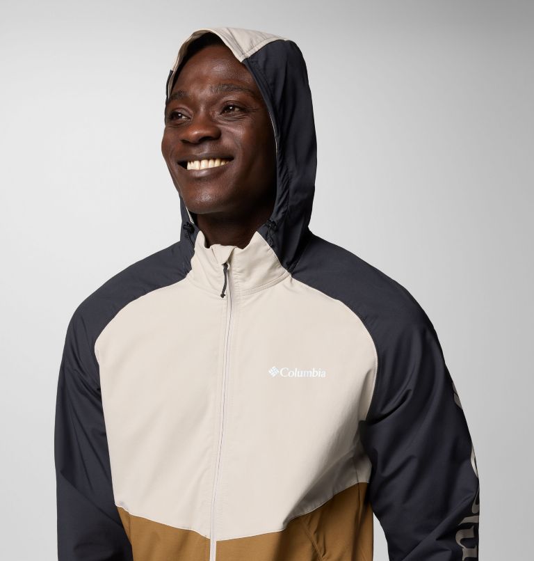 Men's Panther Creek II Hiking Softshell Jacket, Color: Delta, Dark Stone, Black, image 4