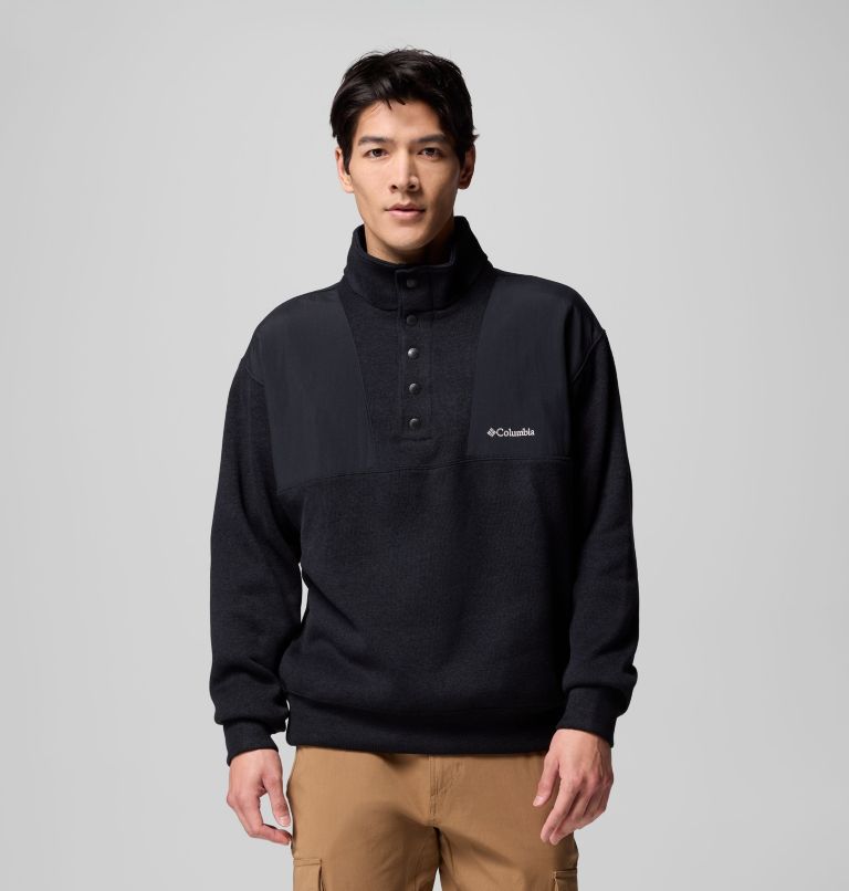 Men's Sweater Weather Relaxed Fit Quarter Zip Pullover, Color: Black Heather, image 5