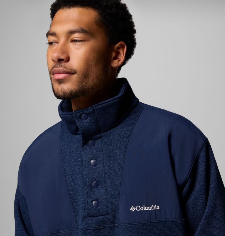 Men's Sweater Weather Relaxed Fit Quarter Zip Pullover, Color: Collegiate Navy Heather, image 6