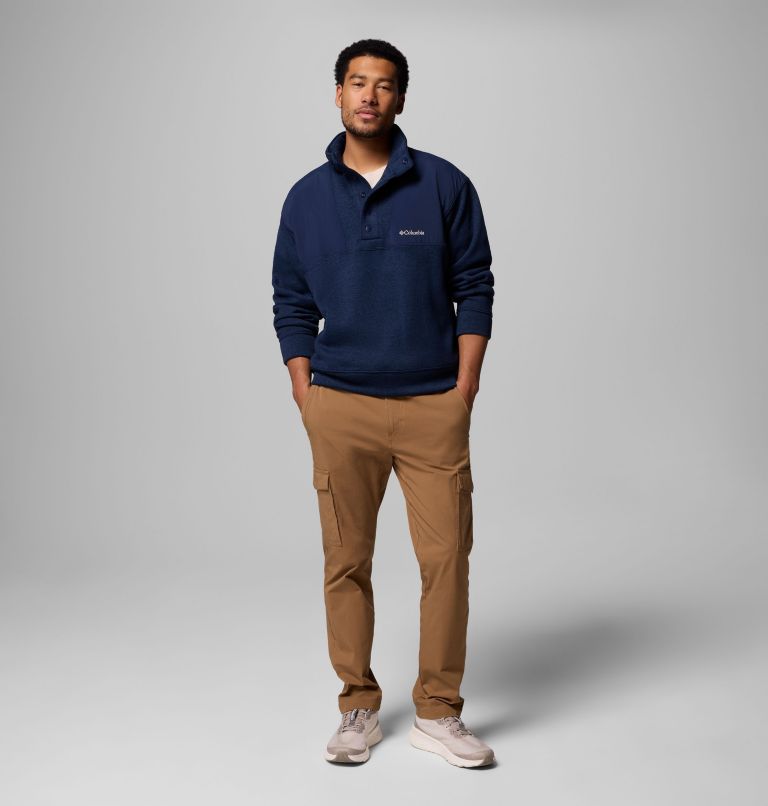 Men's Sweater Weather Relaxed Fit Quarter Zip Pullover, Color: Collegiate Navy Heather, image 2