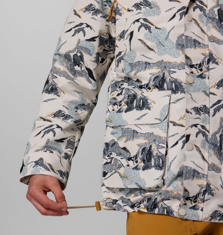 Men's High Cascades Interchange Reversible Bomber Jacket, Color: Dark Stone Skylines, image 15