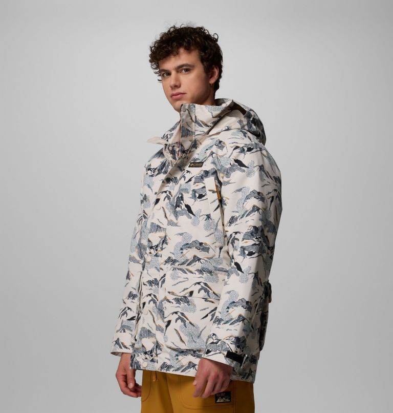 Men's High Cascades Interchange Reversible Bomber Jacket, Color: Dark Stone Skylines, image 4