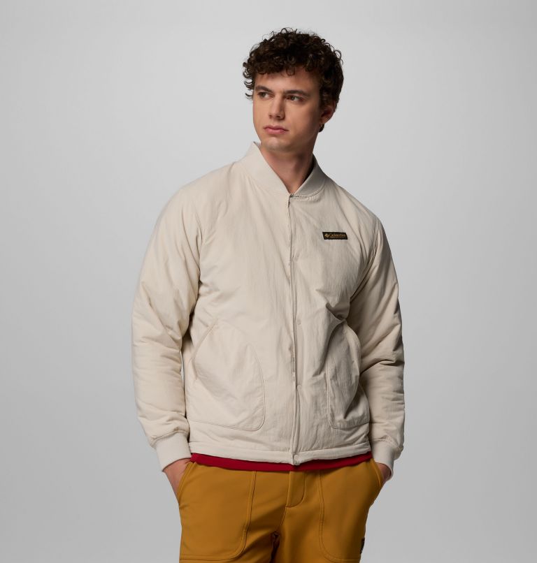 Men's High Cascades Interchange Reversible Bomber Jacket, Color: Dark Stone Skylines, image 6