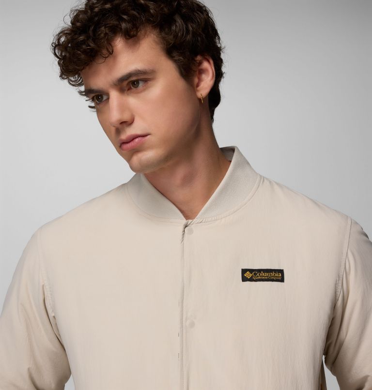 Men's High Cascades Interchange Reversible Bomber Jacket, Color: Dark Stone Skylines, image 7