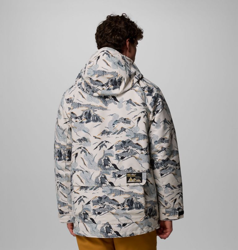 Men's High Cascades Interchange Reversible Bomber Jacket, Color: Dark Stone Skylines, image 3