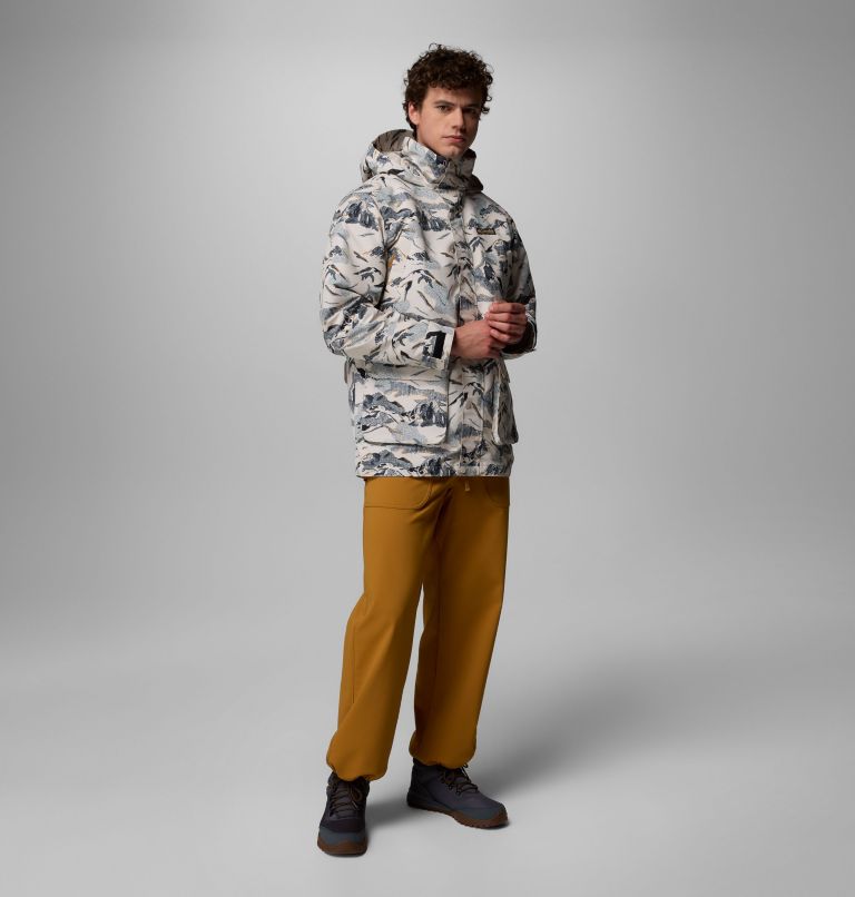 Men's High Cascades Interchange Reversible Bomber Jacket, Color: Dark Stone Skylines, image 2
