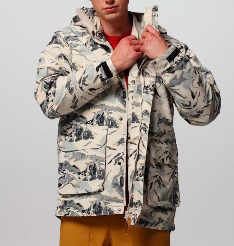 Men's High Cascades 3-in-1 Reversible Bomber Jacket, Color: Dark Stone Skylines