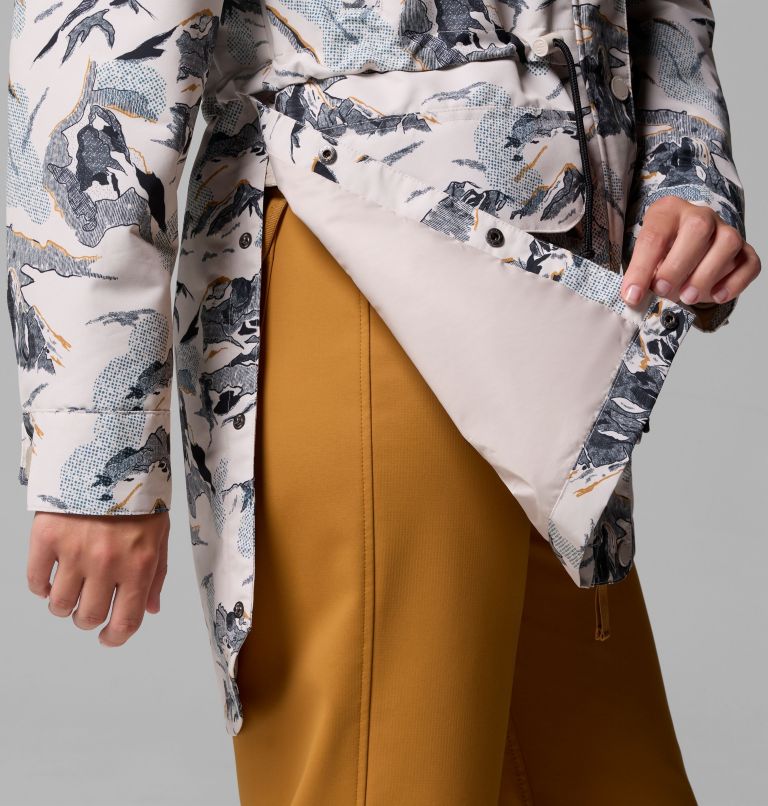 Women's High Cascades Interchange Jacket, Color: Dark Stone Skylines, image 14