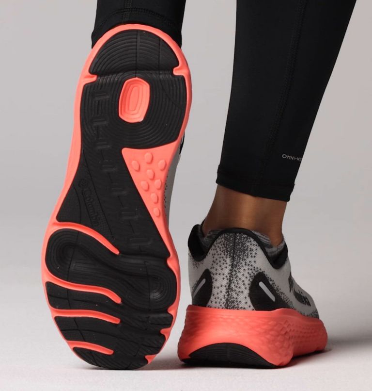 Women's Konos Featherweight Shoe, Color: Black, Hot Coral