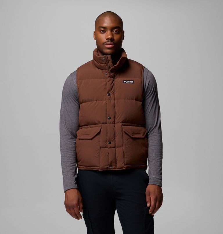 Men's Wallowa Down Vest, Color: Tobacco, image 1