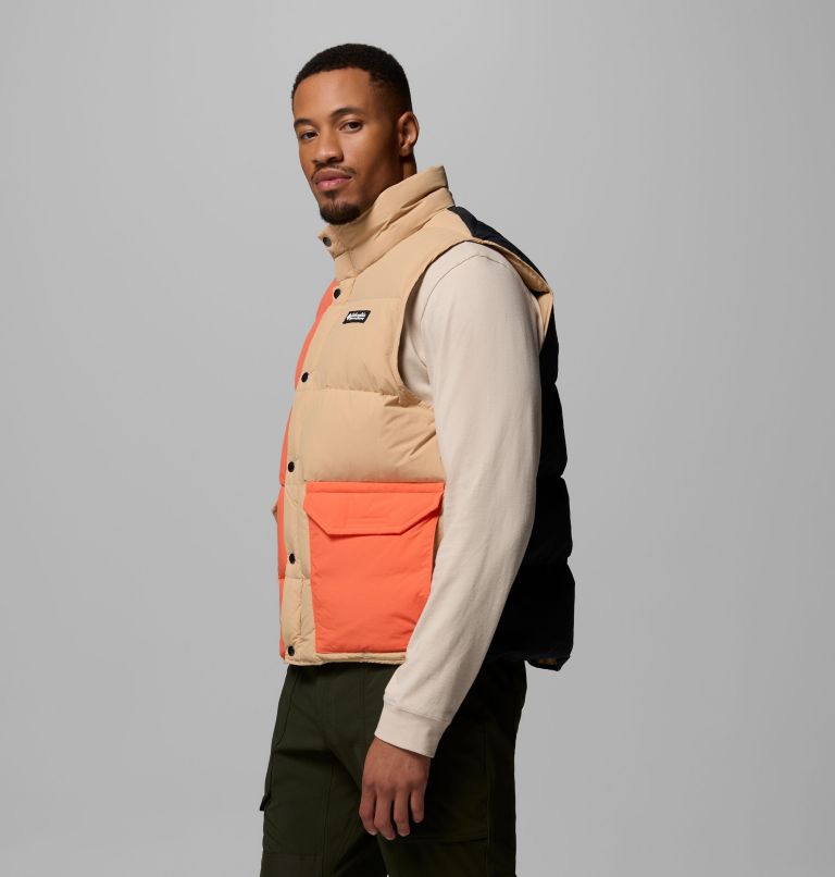 Men's Wallowa Down Vest, Color: Canoe, Zing, Black, image 4