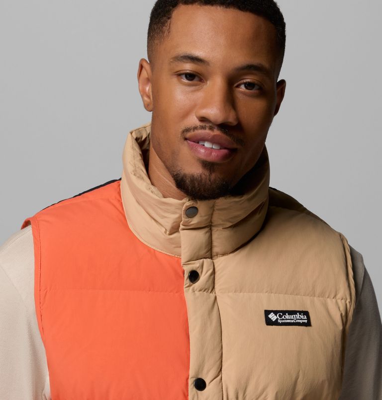 Men's Wallowa Down Vest, Color: Canoe, Zing, Black, image 6