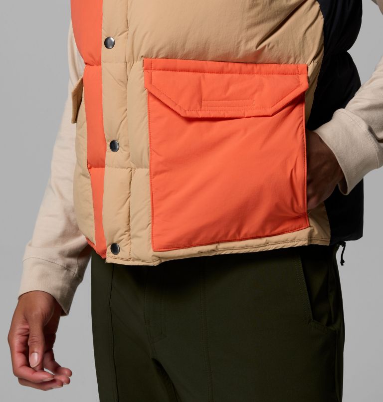 Men's Wallowa Down Vest, Color: Canoe, Zing, Black, image 7