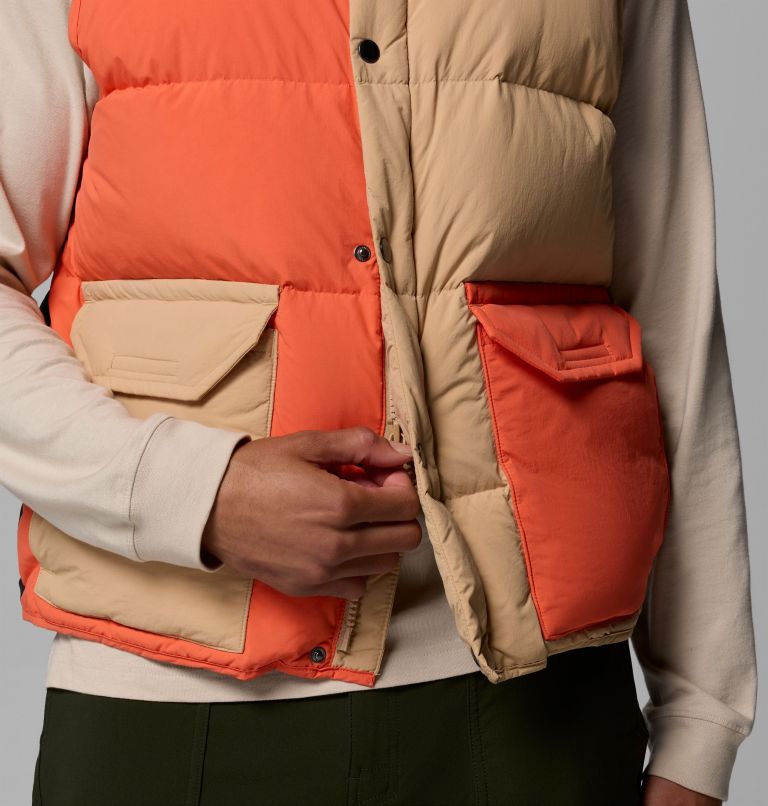 Men's Wallowa Down Vest, Color: Canoe, Zing, Black, image 8