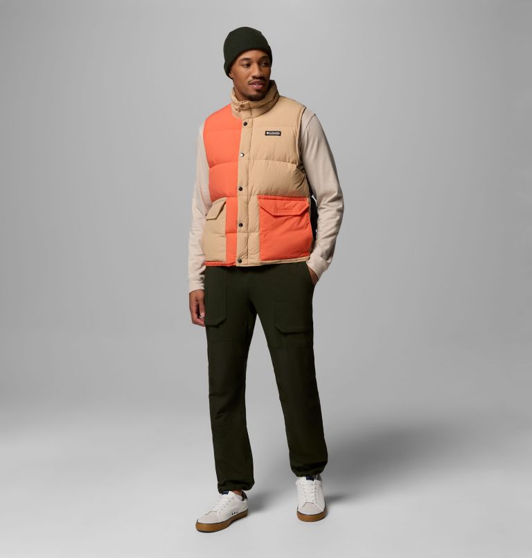 Men's Wallowa Down Vest, Color: Canoe, Zing, Black, image 2