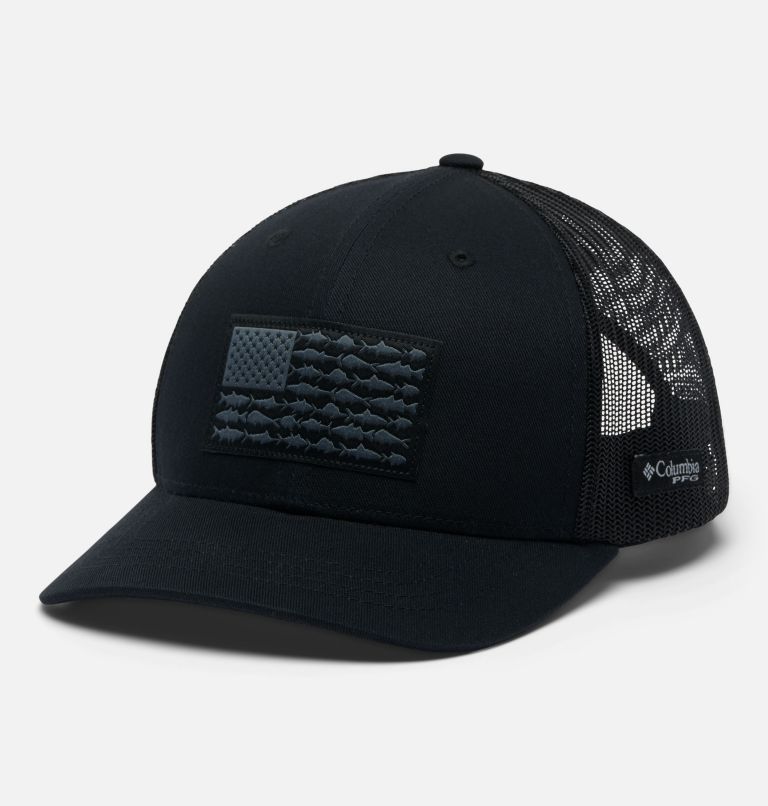 PFG Youth Patch Snap Back | 010 | O/S, Color: Black, Fish Flag, image 1