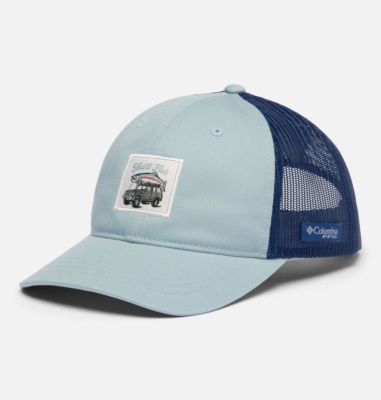 PFG Youth Patch Snap Back | 461 | O/S, Color: Crushed Blue, Carbon, Fish Car, image 1