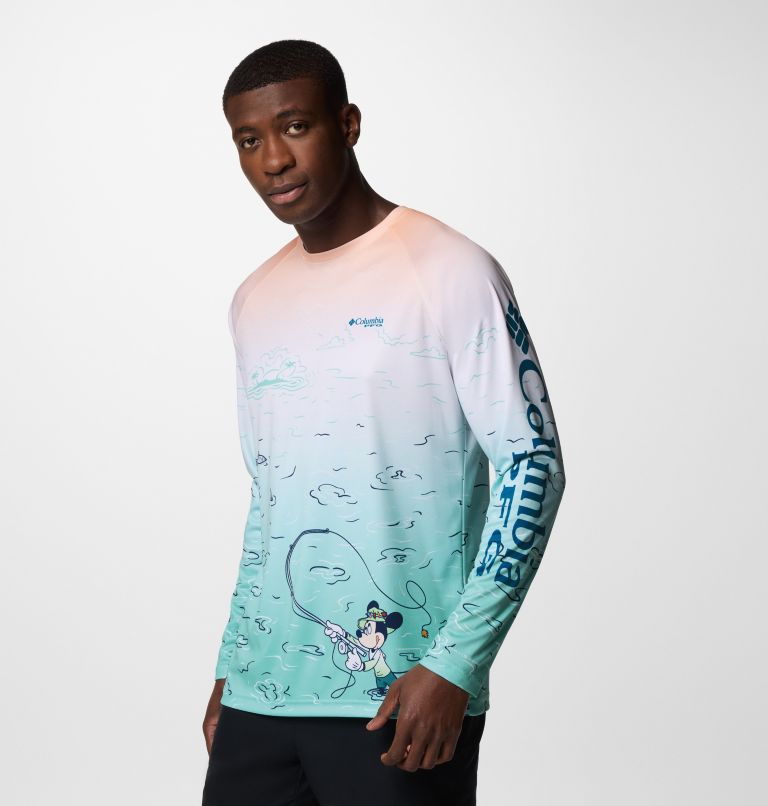 Men's CSC x Disney PFG Terminal Tackle Long Sleeve Shirt, Color: Gulf Stream, image 3