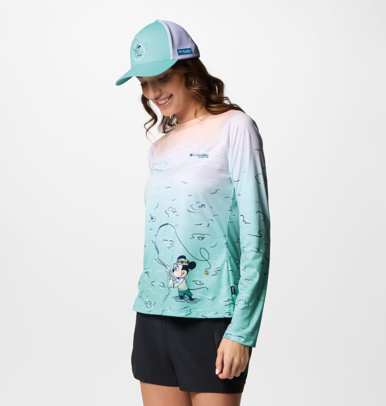 Women's CSC x Disney PFG Tidal Long Sleeve Shirt, Color: Gulf Stream, image 5