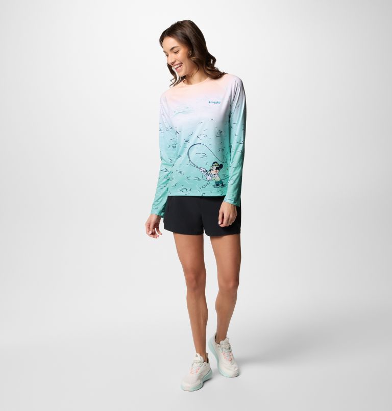 Women's CSC x Disney PFG Tidal Long Sleeve Shirt, Color: Gulf Stream, image 8