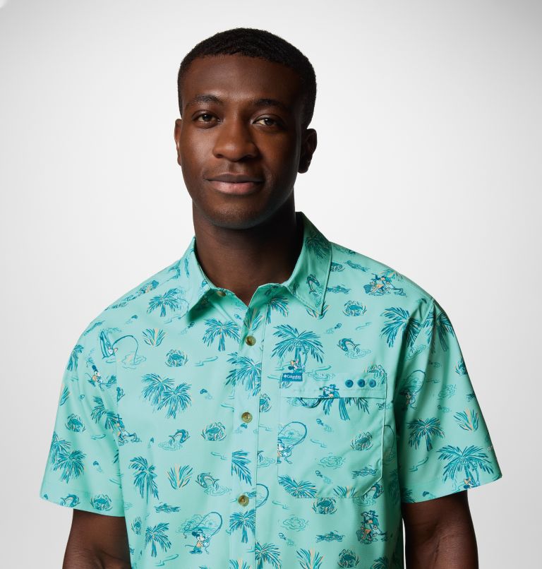 Men's CSC X Disney PFG Super Slack Tide Shirt, Color: Gulf Stream, image 4