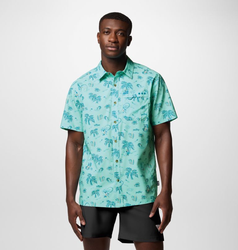Men's CSC X Disney PFG Super Slack Tide Shirt, Color: Gulf Stream, image 1