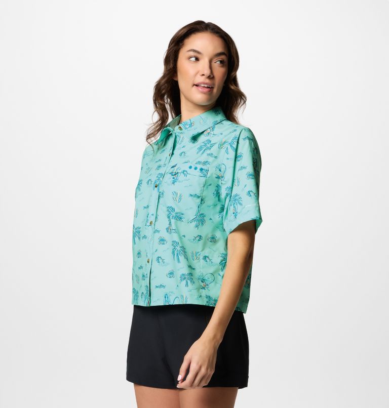 Women's CSC x Disney PFG Super Slack Tide Shirt, Color: Gulf Stream, image 3