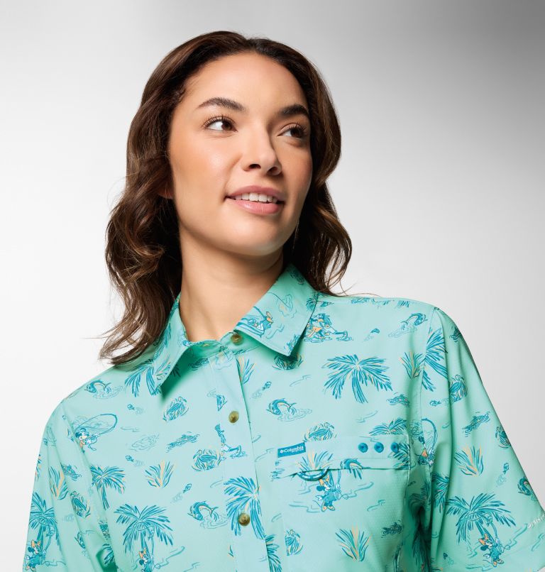 Women's CSC x Disney PFG Super Slack Tide Shirt, Color: Gulf Stream, image 4