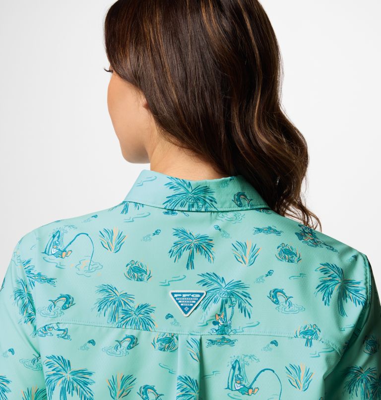 Women's CSC x Disney PFG Super Slack Tide Shirt, Color: Gulf Stream, image 5