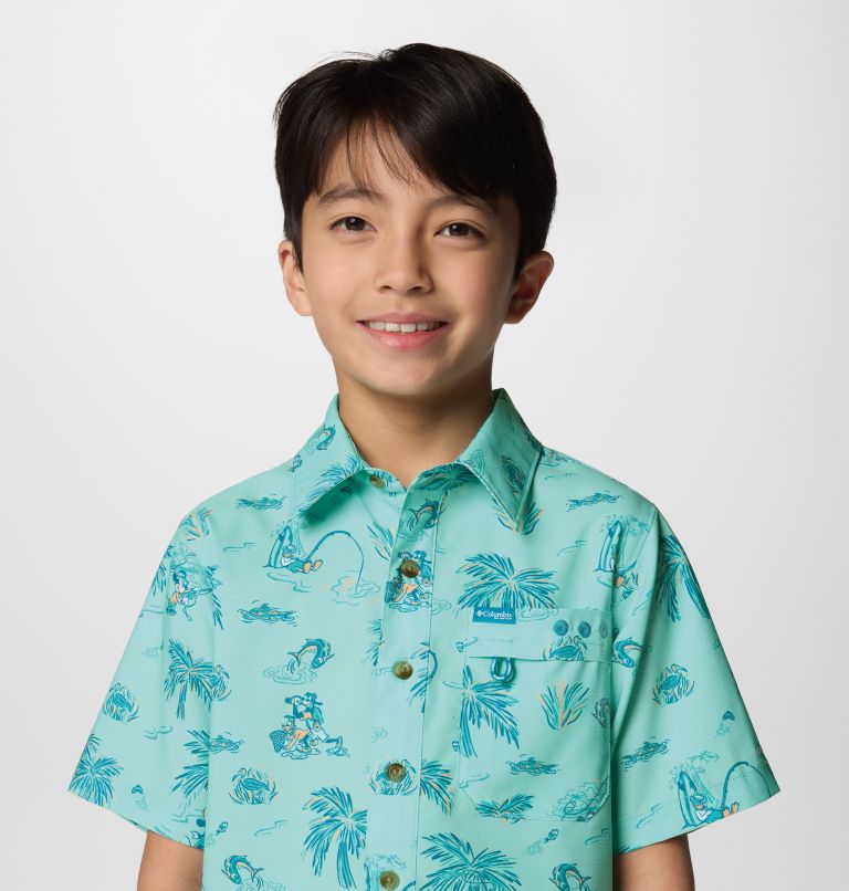 Kids' CSC x Disney PFG Super Slack Tide Shirt, Color: Gulf Stream, image 4