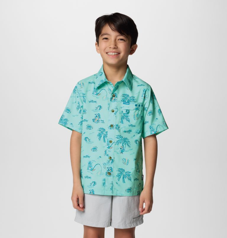 Kids' CSC x Disney PFG Super Slack Tide Shirt, Color: Gulf Stream, image 1