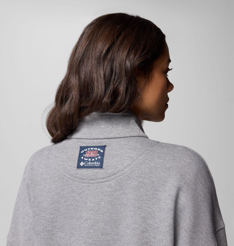 Women's Bugasweat Half Zip Pullover, Color: City Grey Heather, image 6