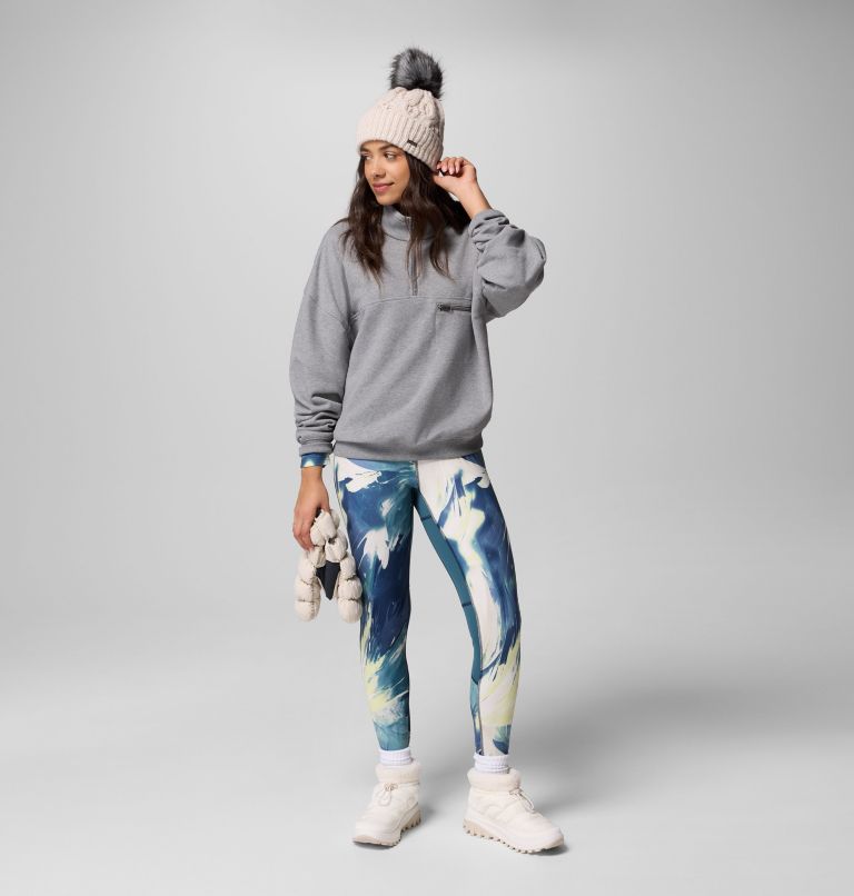 Women's Bugasweat Half Zip Pullover, Color: City Grey Heather, image 2