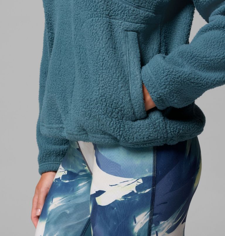 Women's Jasper Ridge Pebbled Fleece Half Snap, Color: Everblue, image 6